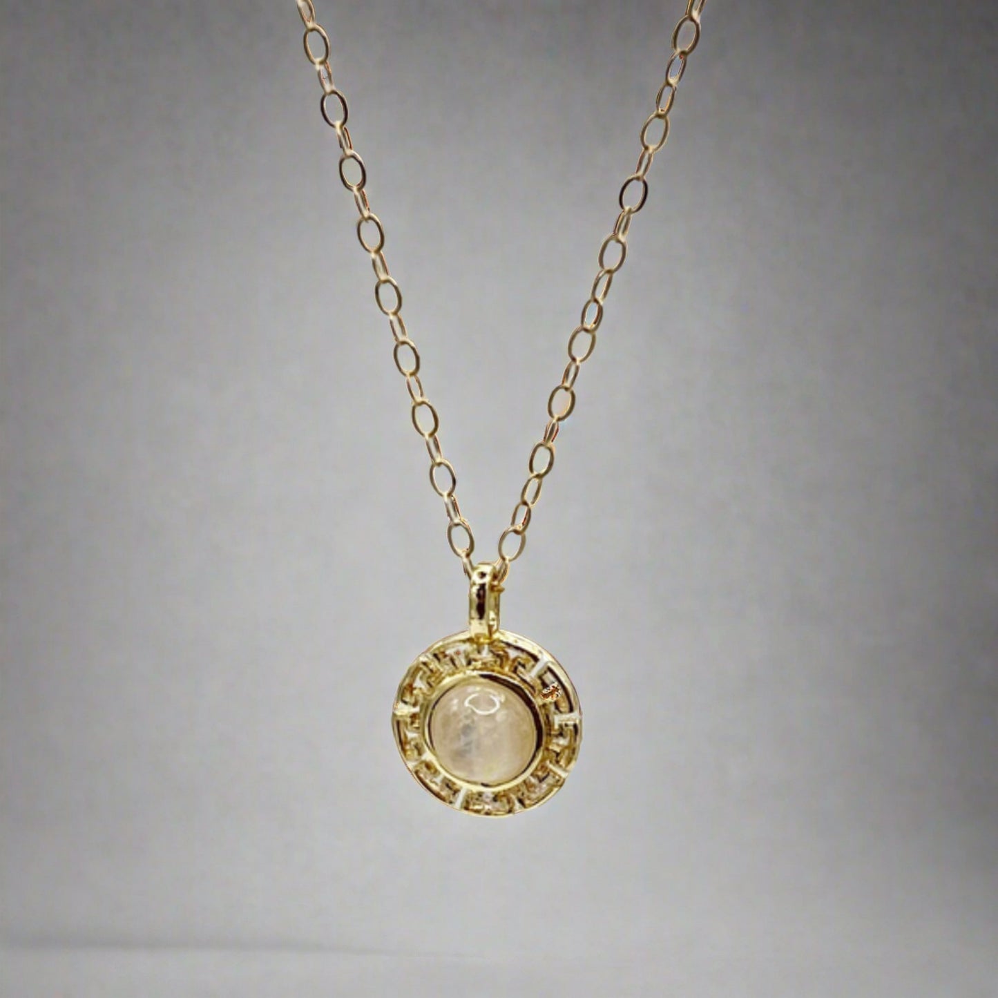 White Moonstone Necklace