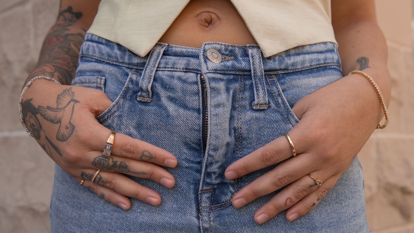 Izzy Rectangle CZ Ring