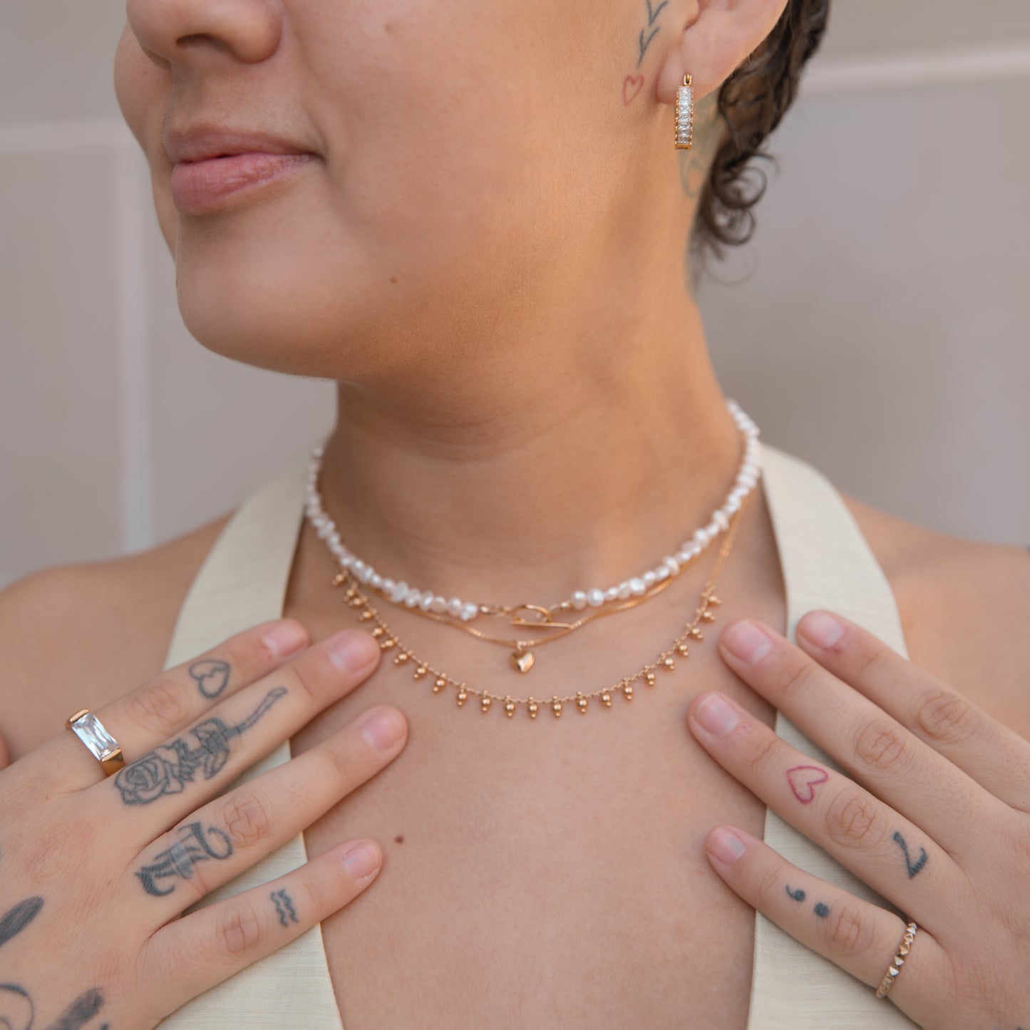 Francesca Freshwater Pearl Toggle Clasp Choker Necklace