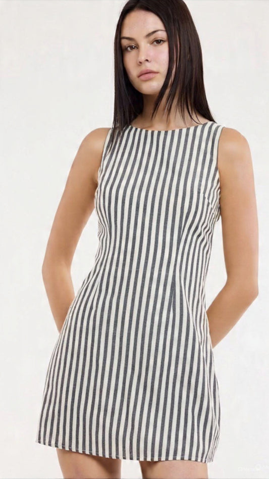 Cara Cotton Striped Dress