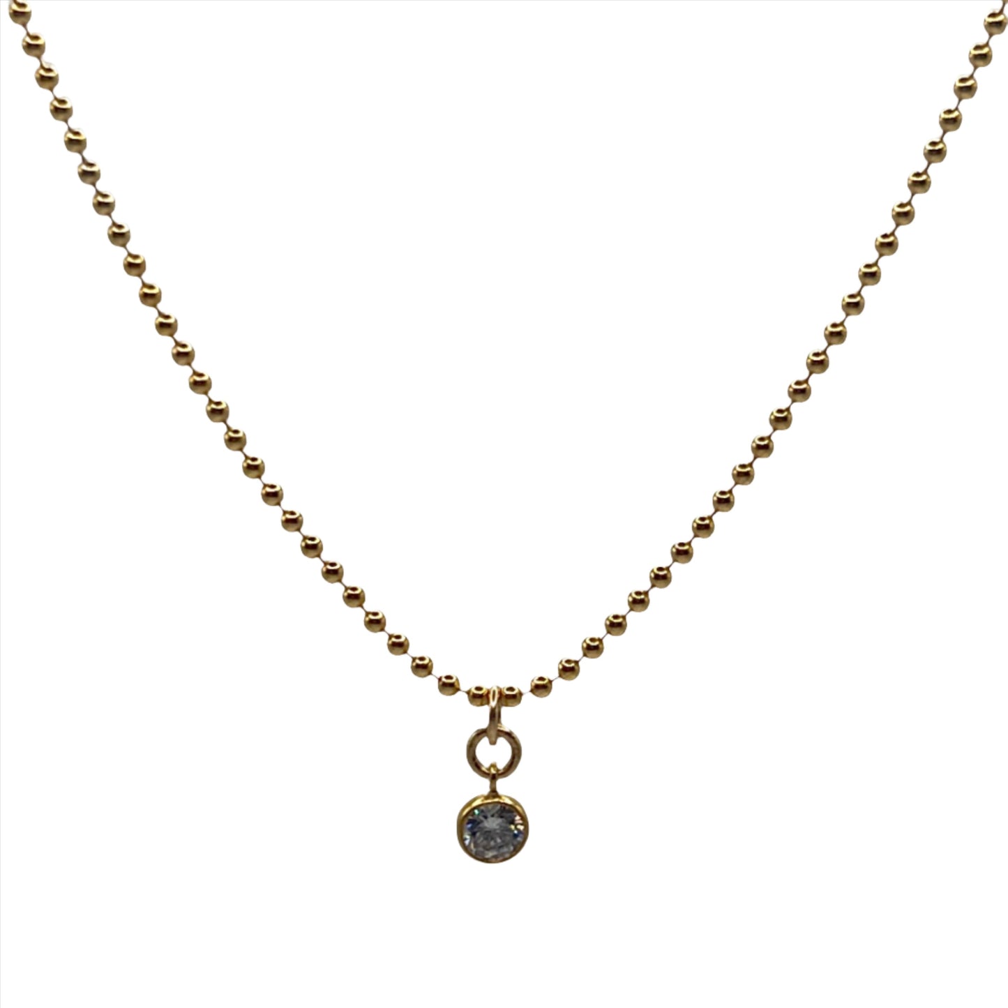 One Charm Beaded Necklace