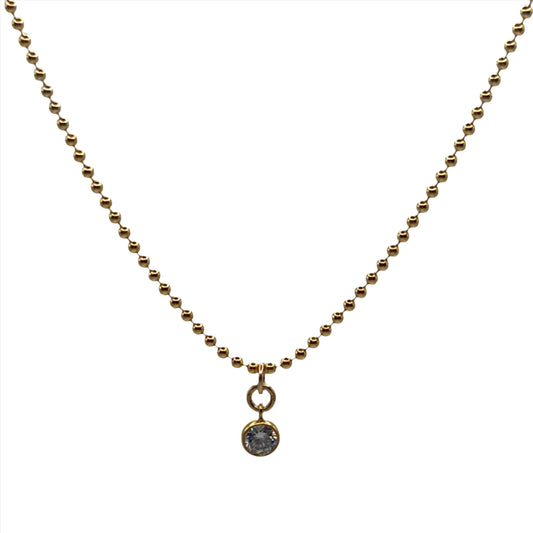 One Charm Beaded Necklace