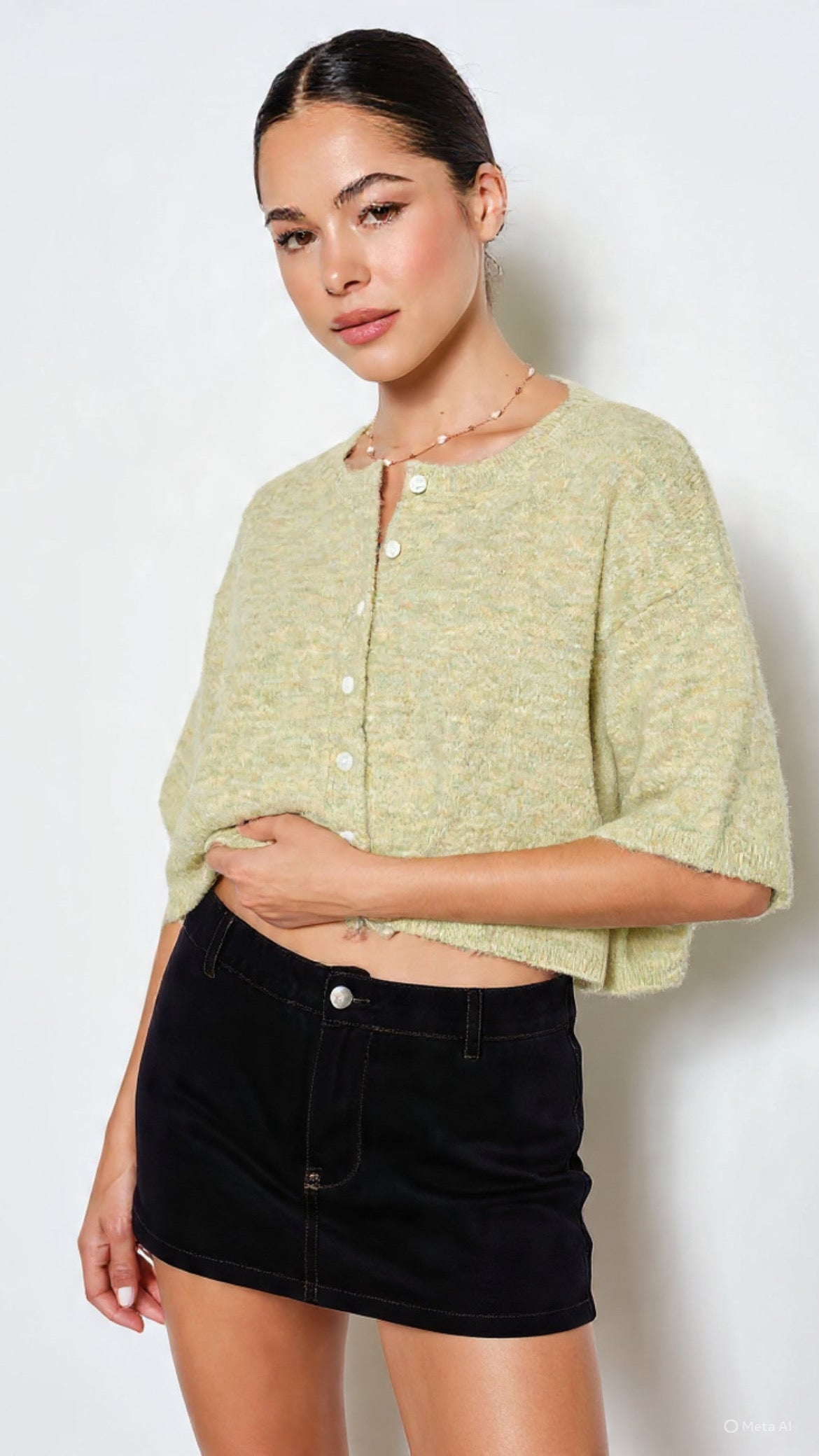 Fuzzy Pea Sweater