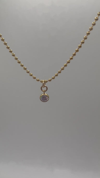 One Charm Beaded Necklace